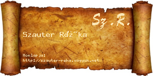 Szauter Réka névjegykártya